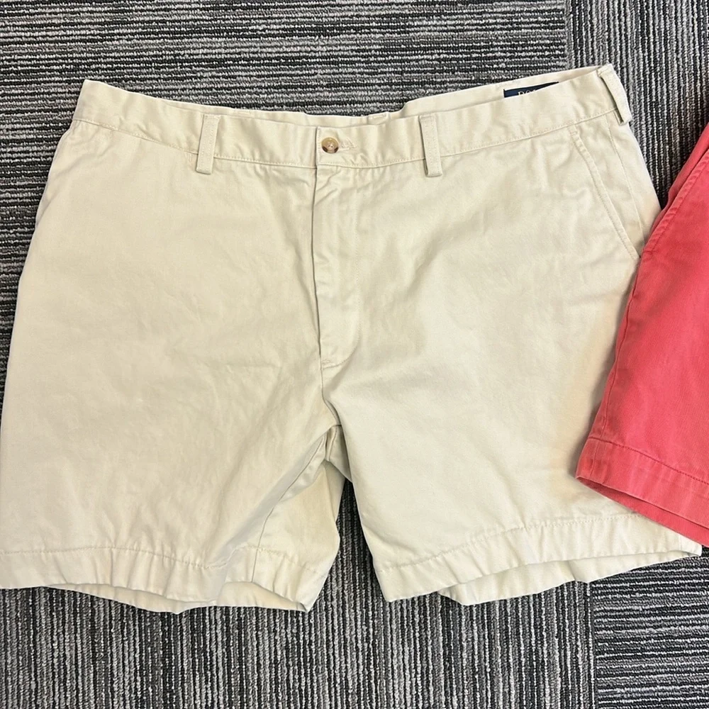 Bundle of 2 Polo Ralph Lauren Men’s Khaki Shorts Size Waist 38